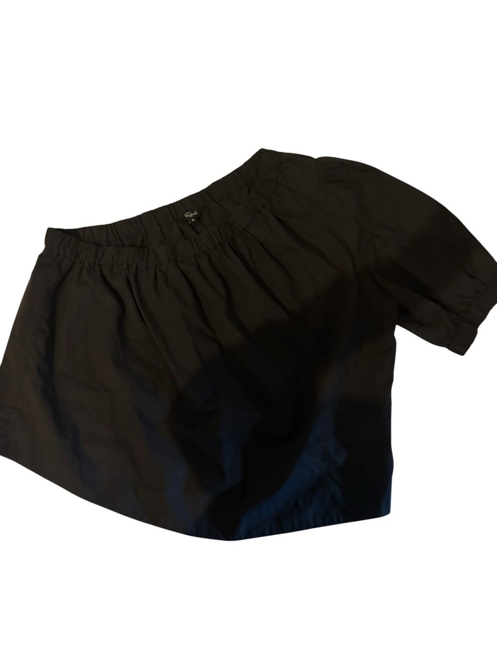 Rails Black Off Shoulder Asymmetrical Cotton Top Women’s Size M